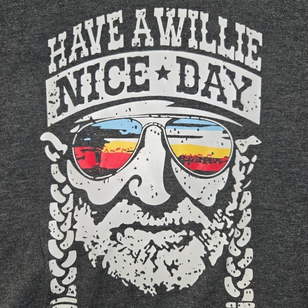 Gray Graphic Tee - Have a Willie Nice Day